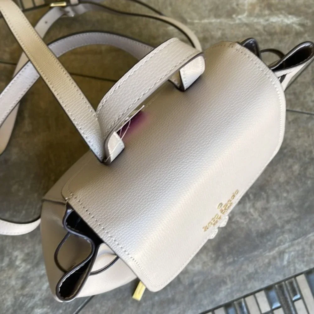 Kate Spade Darcy Flap Backpack Warm Taupe - Picture 4 of 16